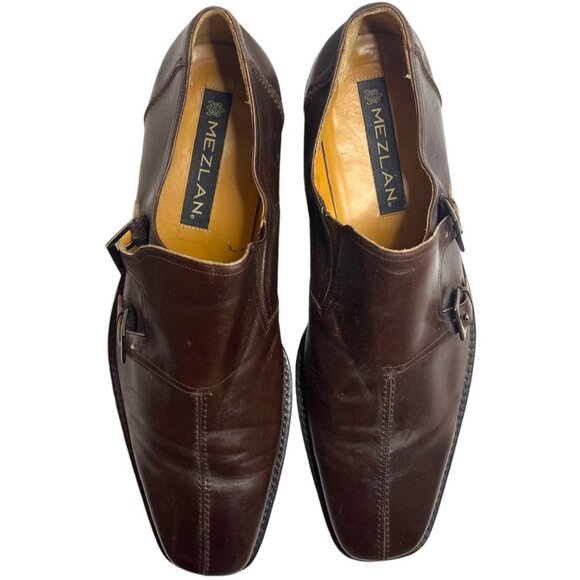 Mezlan Quattro Double Monk Strap Dress Shoe 11.5 Calfskin Leather Handmade Spain - Picture 5 of 7
